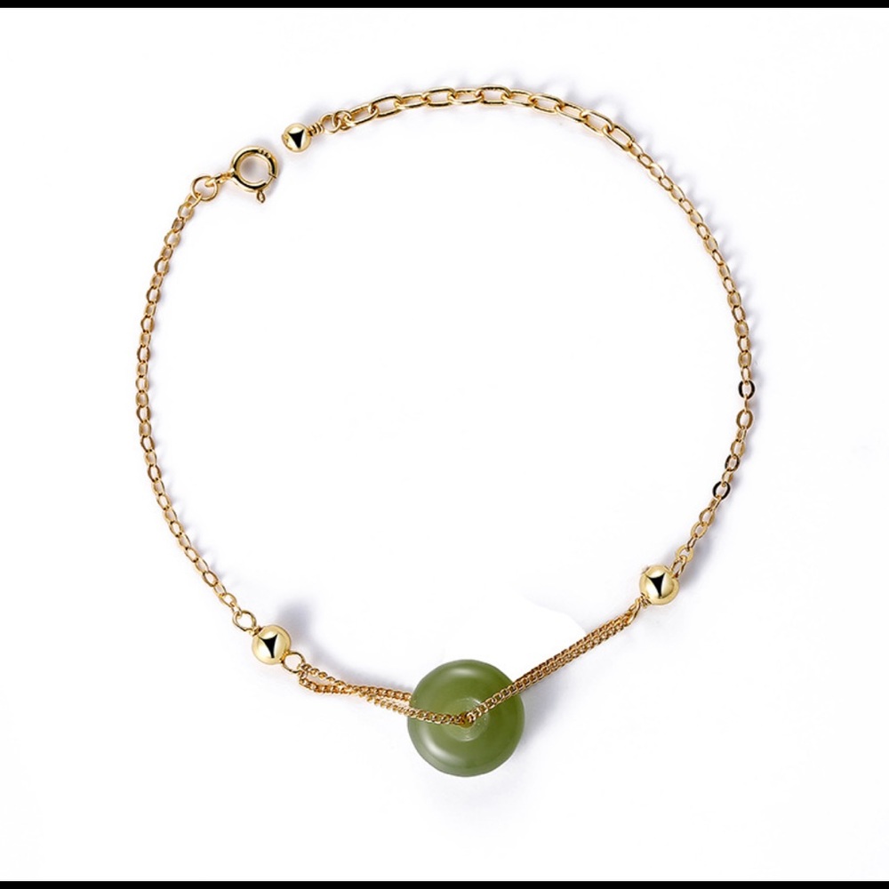 Hetian Jade Charm Bracelet